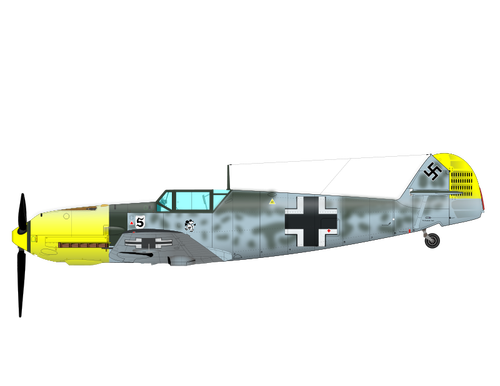 ME 109 飛行機ベクトル画像