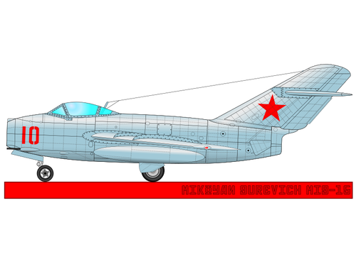 군용 항공기 미그-15 벡터