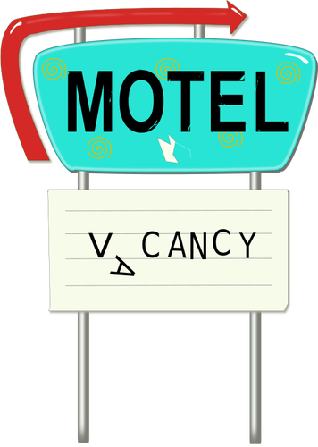 Motel ad vektorový obrázek