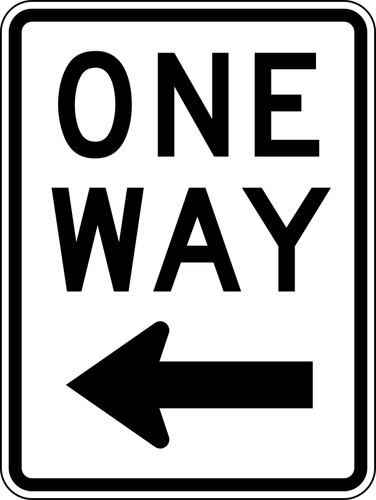 One way traffic symbol