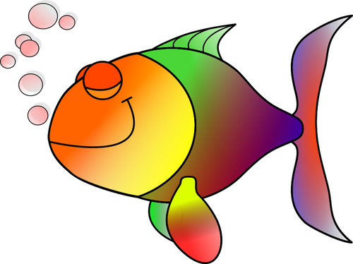 Coloridos peces soñoliento