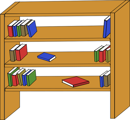 Bookcase vector graphics