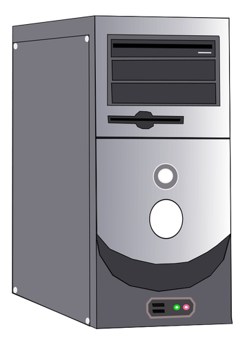 Computadora sistema caso vector de la imagen