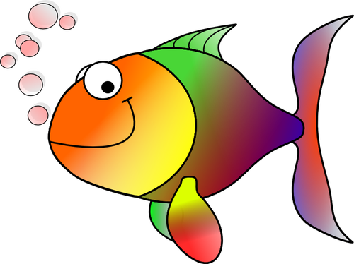 Happy fish vector illustration