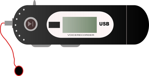 Lecteur MP3 avec écouteurs vector clipart