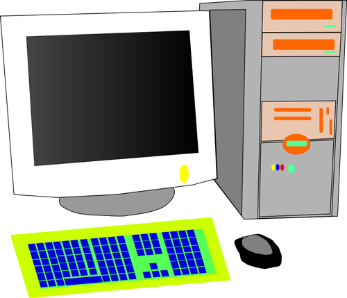 Personal computer vector clip art