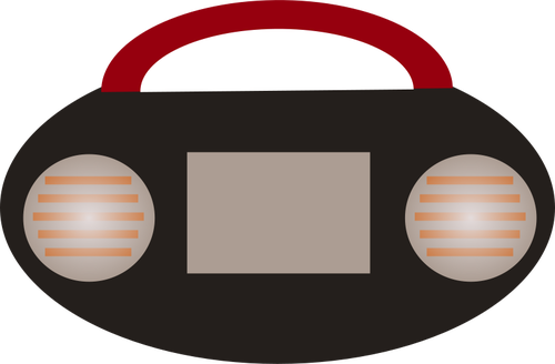 Radio kassettbandspelare vektorbild