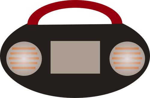 Radio cassette player vector image