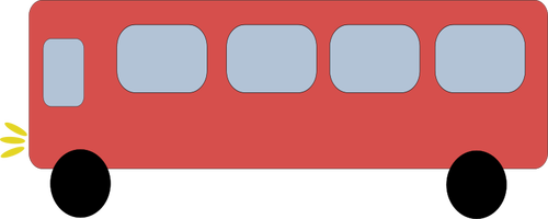 Simple red vector bus