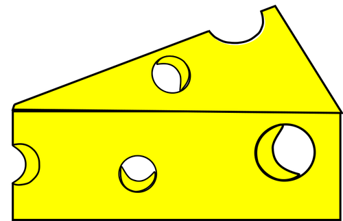 Vektortegning av stykke ost