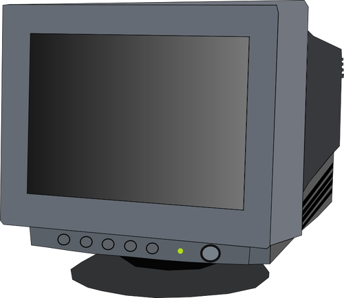 Monitor CRT vector clip art