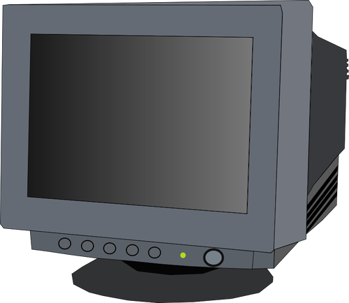 Monitor CRT wektor clipart