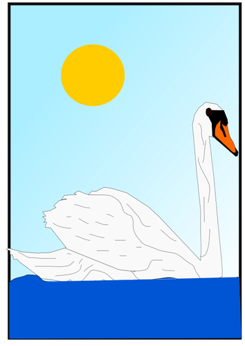 Imagen vectorial cisne blanco