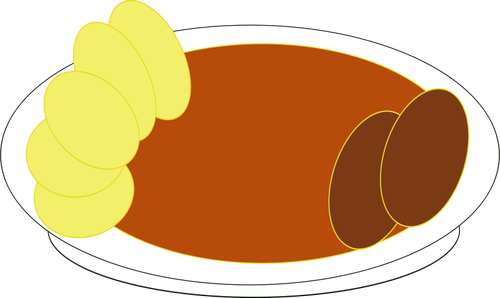 Vector image of meal