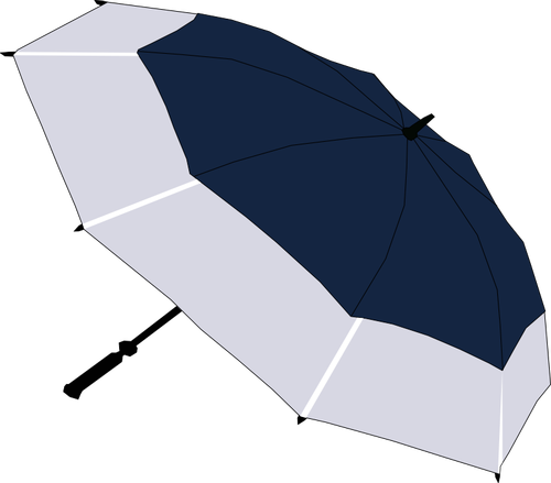 Blue and grey umbrella vector image