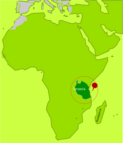 Vektor karta över Afrika