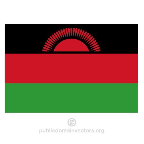 Vector bandera de Malaui