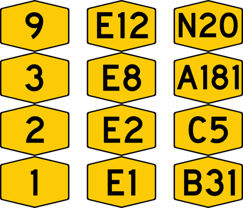 Malaysische Autobahn Schilde