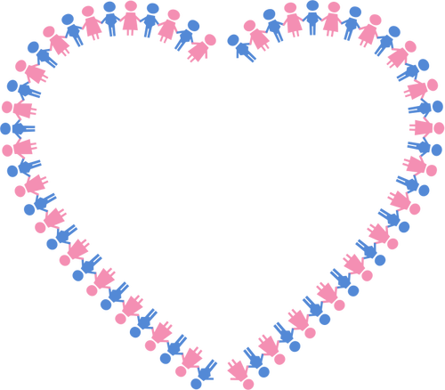 svg animals with heart markings border png