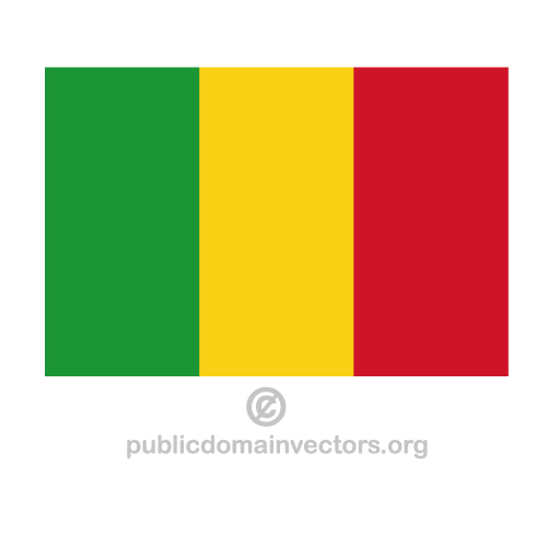 Drapeau de vecteur de Mali