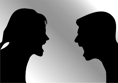 Man and woman arguing