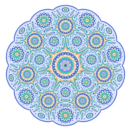 Mandala geometrik sembol