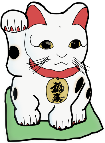 בתמונה וקטורית חתול יפני