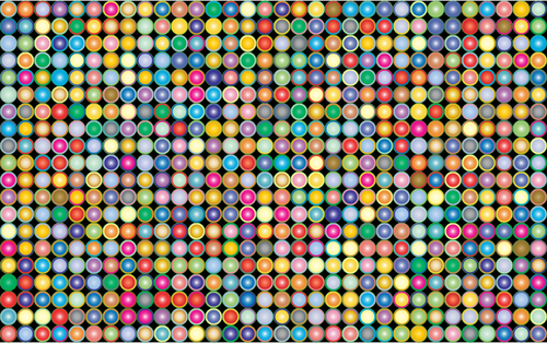 Image vectorielle de boutons colorés