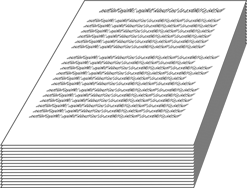 Schwarz-weiß-Abbildung des Manuskripts