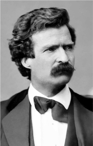 Vektor-Bild fotorealistische Portraits von Mark Twain