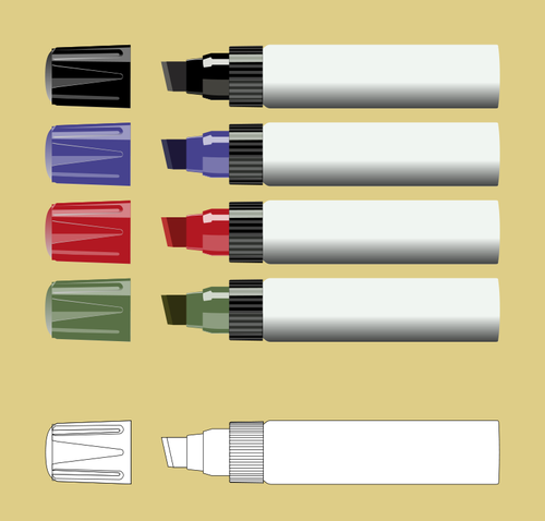 Vektor-ClipArts von Markern
