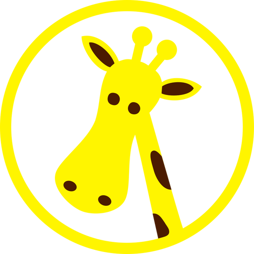 Image du logo vector de tête de girafe