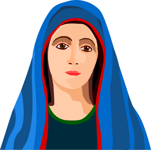 Santísima Virgen retrato vector de la imagen