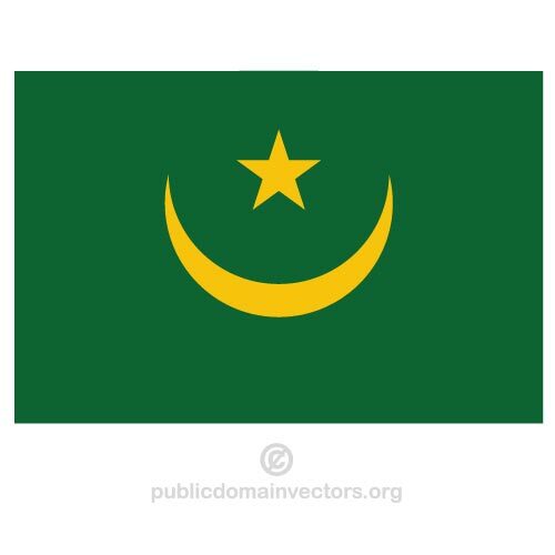 Mauritánie vektor vlajka