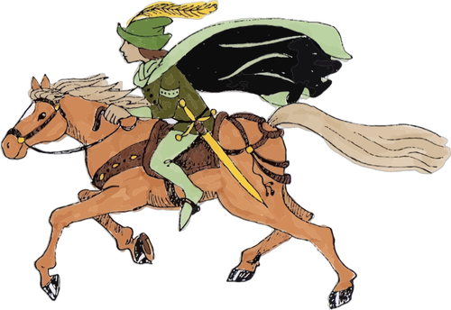 Cavalier de cheval médiévale