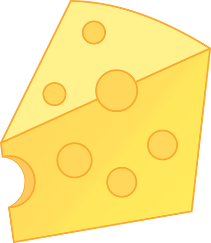 Fatia de queijo médio