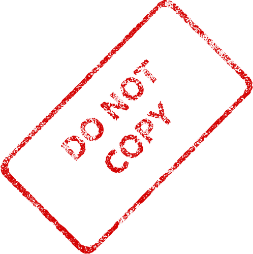 Image de vecteur de timbre « Ne copiez pas » rouge