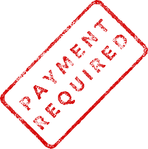 Red "Payment required" Stamp vector drawing