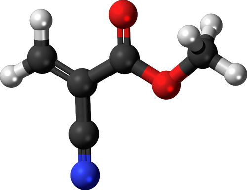 Imagem 3D de uma molécula química