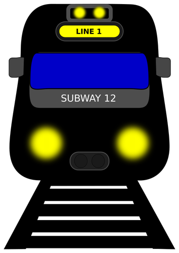 Metrou cu luminile pornite