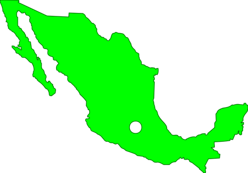 Konturkarta över Mexiko