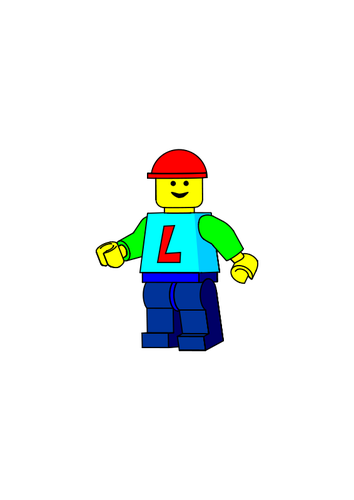 A Lego minifigure vector image