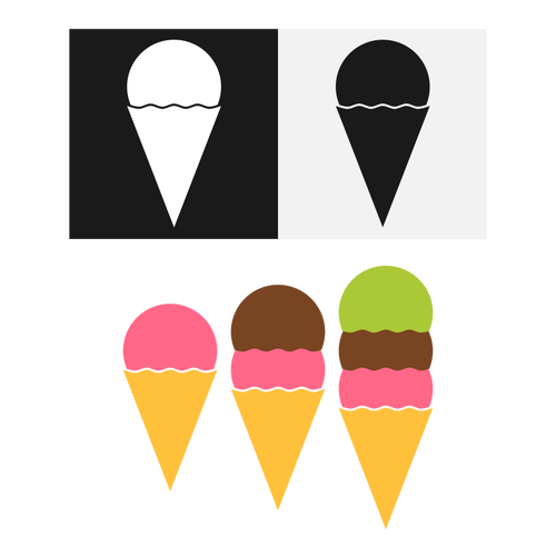 Collection de crème glacée
