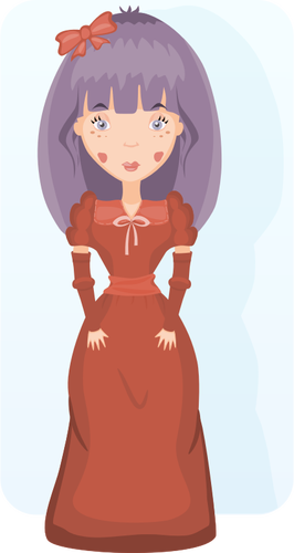 Viktoriánské girl vektorový obrázek