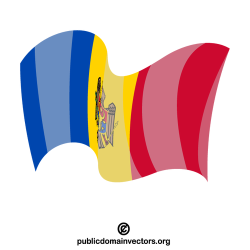 Bendera negara Moldova berkibar