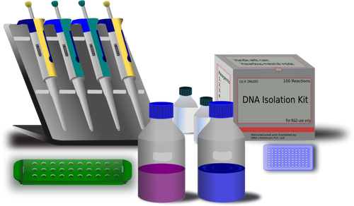 Molekylärbiologi arbetsstation vektorritning