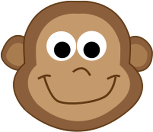 Vector drawing of cartoon monkey baby | Public domain vectors