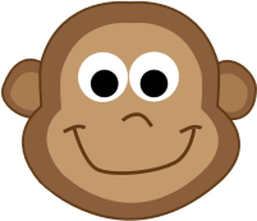 Vector tekening van cartoon monkey baby