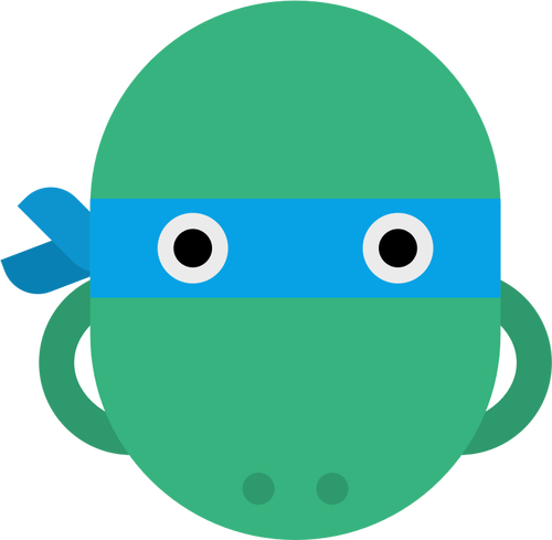 Cabeza de tortuga Ninja