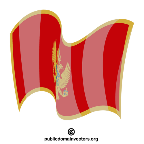 국기를 흔드는 몬테네그로